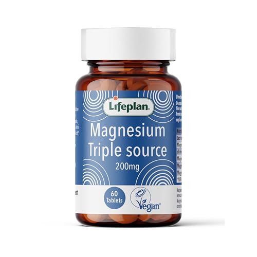 LIFEPLAN Lifeplan Magnesium Triple Source Supplement 200mg - 60 Tablets - 220 Grams