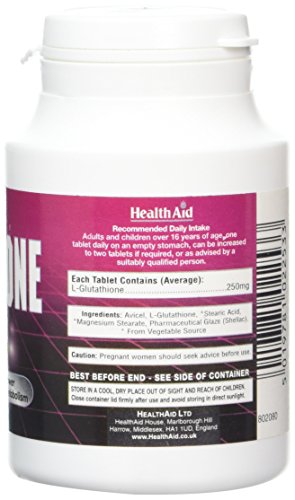 HealthAid L-Glutathione 250mg - 60 Tablets