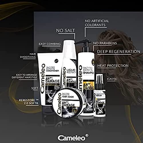 Cameleo - Keratin Conditioner - Repair Treatment with Keratin & Argan Oil for Damaged, Dry Brittle Hair - Thermo Protect - Salt & Paraben Free - 200ml