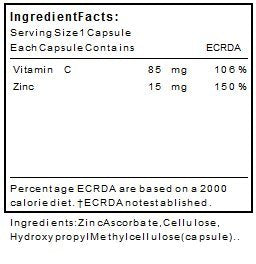 Metabolics Zinc & Vitamin C Capsules | Zinc Supports The Immune System- Highly Bio Available Zinc Vegetable Capsules Made in The UK to GMP Quality Standards
