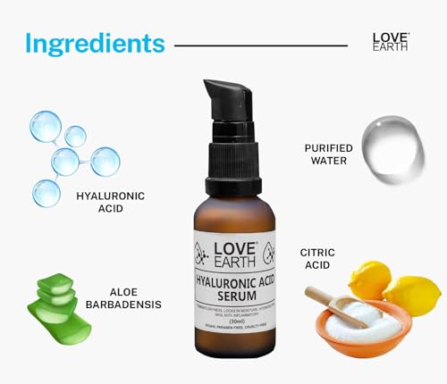 Generic Hyaluronic Acid Serum With Organic Aloe Vera & Essential Oils For Moisturised, Nourished & Hydrated Skin 30 ML
