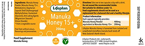 Lifeplan Manuka Honey 16+ 200mg 30 Caps (Pack of 3)