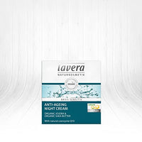 lavera basis sensitiv Anti-Aging Night Cream Q10 - with organic Jojoba-Oil & Shea Butter - Moisture & Care - Cream nourishes & tightens the skin - natural cosmetics - face cream - vegan - organic (1 x 50 ml)