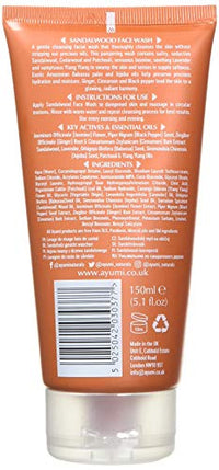 Ayumi Sandalwood & Ylang Ylang Face Wash, Thoroughly Cleanses the Skin Without Stripping Out Precious Oils, With Jasmine & Soothing Lavender For Soft Skin - 1 x 150ml