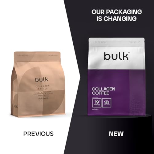 Bulk Collagen Coffee, High Protein, Vanilla Latte, 500 g, 20 Servings, Packaging May Vary