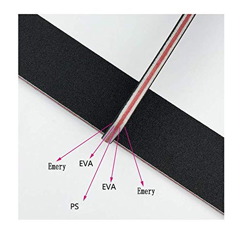 10Pcs Professional Washable Thick Nail Files Emery Board 60/60 Grit Black Nail Art Care Sanding Buffer Buffing Manicure Pedicure Tool