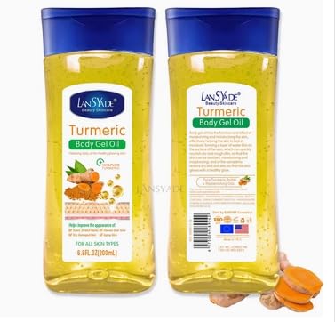IZBEAUVO Turmeric Oil 200 ML, Turmeric MassageOil Ginger Oil Moisturizing Promote Blood Circulation