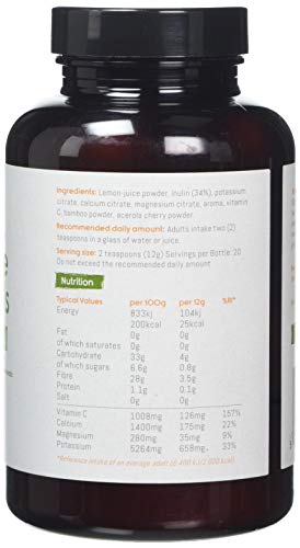 SimplexHealth Alkaline Minerals Powder. Make an Alkaline Drink with core alkalising Minerals Including Potassium Citrate, Calcium Citrate, Magnesium Citrate to pH Balance the Body (250g)