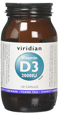 Viridian Vitamin D3 (Vegan) 2000iu Veg Caps 150