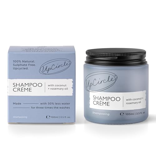 UPCIRCLE UpCircle Shampoo Crème with Rosemary Oil + Pink Berry – Gentle Formulation To Soothe + Cleanse – Coconut + Grapefruit oil – Natural, Vegan + Cruelty-Free