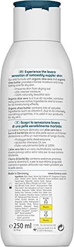 lavera basis sensitiv Body Lotion Rich - Body Lotion with organic Aloe Vera & organic Shea Butter - 24h intense moisture for dry skin - Natural Cosmetics - vegan - organic (1 x 250 ml)