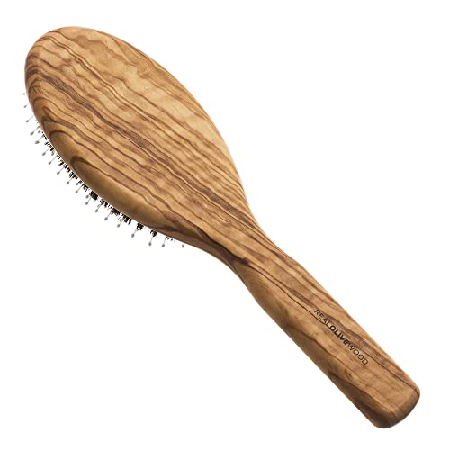 Hydrea London Hydréa London Olive Wood Hair Brush with Boar Bristle and Styling Pins