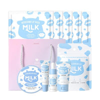 MrCuvaryas Milk Skincare Set For Kids Skin Care Products, Milk Skin Care Sets&Kits,Beauty Gift Sets For Women, Cleanser