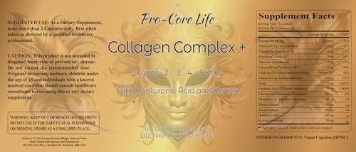 Generic Pro-Core Life Collagen + Biotin + Keratin + Hyaluronic Acid