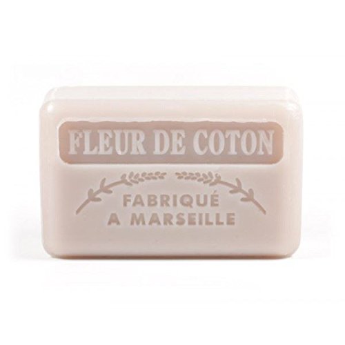 125g Savon De Marseille Soap - Cotton Flowers (Fleur de coton) by Foufour