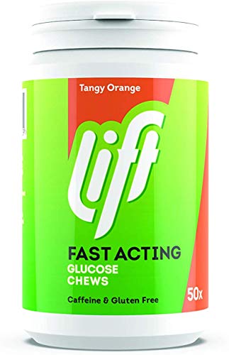 Lift Glucose Chewable Tablets, ORANGE, 50 Tablets (Pack of 2)