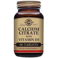 Solgar Calcium Citrate with Vitamin D3 Tablets - Pack of 60 - Healthy Bones & Teeth - High Potency Formula - Gluten Free