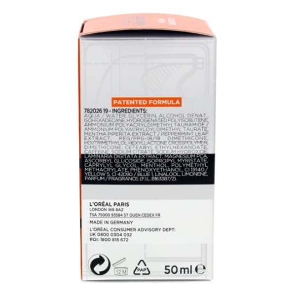 L'ORÉAL L'Oreal Paris Men Expert Hydra Energetic, Anti-Fatigue Moisturiser for Men, 50 ml 2 Pack