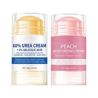 ThamGlow 2Pc Urea Cream 60% for Feet & Dry Cracked Skin & Peach Foot Cream, Moisturizing Foot & Hand Balm, Repairing Creams for Heels, Knees, Elbows & Hands