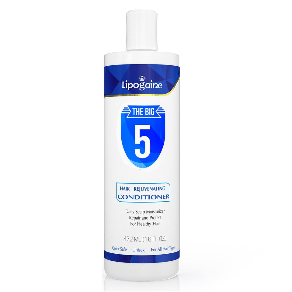 Lipogaine The Big 5 Hair Loss Prevention Conditioner With Argan Oil, Keratin, Aloe Vera
