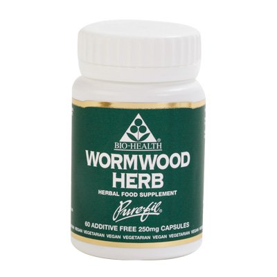 Bio-health Bio-Health Wormwood Herb 250mg Pure Herbal Food Supplement for General Health, Detoxifying, Supports Digestive Health and Appetite, Suitable for Vegetarians and Vegans, Additive Free 60 Capsules