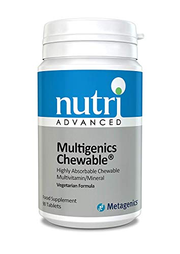 Nutri Advanced - Multigenics Chewable Multivitamin and Mineral Complex - Suitable Children Aged 2+ - 90 Tablets