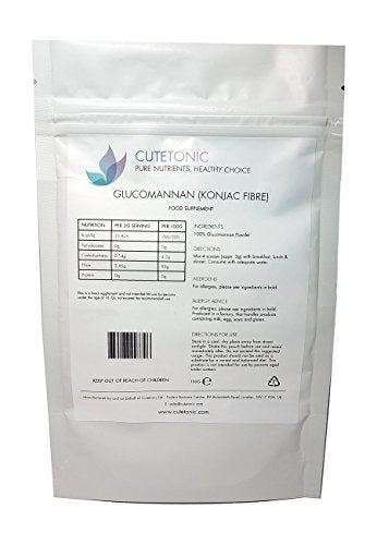 Cutetonic® Pure Ultra Fine Glucomannan (Konjac Fibre) Powder (500g)