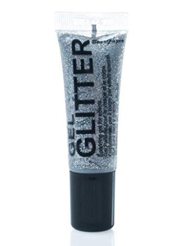 Stargazer Glitter Gel Tubes Face Body Lips Eyeshadow Makeup (Glitter Silver)