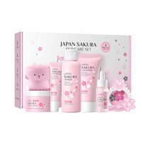 IZBEAUVO Sakura Skin Care Sets & Kits, Girls Pamper Set, Face Care Sets For Women, Teenage Girls Gifts - Japanese Skincare (500g, Saruka)