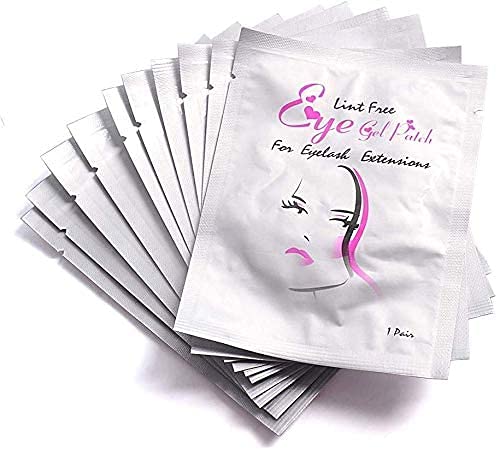 Exeton Eye Gel Pads - 50 Pairs of Eyelash Lash Extension Under Eye Gel Pads Lint Eye Patches with Smooth Front Side and Collagen Back Side