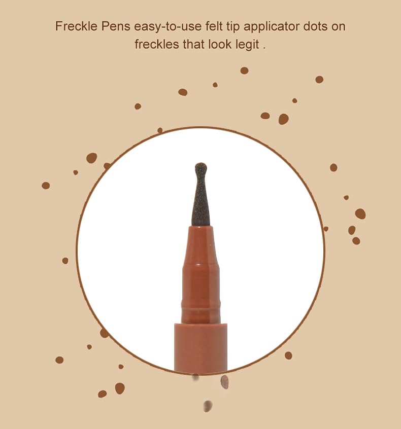 Generic Felt Tip Freckle Stamp – Effortless, Natural-Looking Freckle Tint. Quick-Drying, Waterproof, Long-Lasting Pen. Skin-Friendly Makeup for Faux Freckles(Espresso)