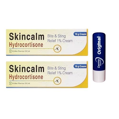 Generic Twin Pack, Bite & Sting Cream Itch Relief 1% w/w -Fast, Effective Relief, 10g with Free Orignial Lip Balm