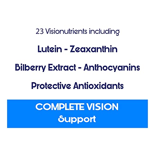 SynBio Premium+ - Eye Health - Complete Vision Support | 60 Veggie Tablets | 23 Nutrients Including Lutein, Zeaxanthin, Bilberry Extract | Protective Antioxidants | Eye Supplement for Normal Vision