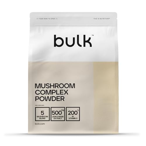 Bulk Mushroom Complex Powder, Lion's Mane, Vitamin D, Unflavoured, 100 g