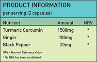 Turmeric Curcumin, Ginger & Black Pepper 1700mg - 90 Capsules - High Strength