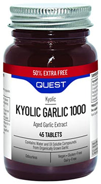 Quest Kyolic Garlic 1000mg 45 Tablets (Pack of 3)