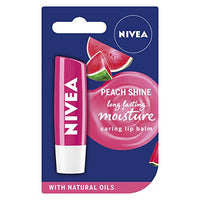 Nivea NIVEA Watermelon Shine Lip Balm (4.8g), Moisturising Lip Balm Stick with Organic Jojoba Oil Softens & Adds Shine, 24h Hydration, Nourishing Lip Care