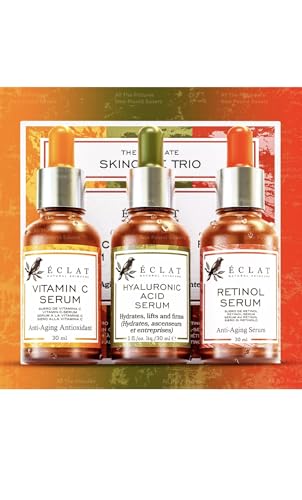 The EQ-Eclat Skincare Facial Serums Skin Care Set, Vitamin C Serum, Enhance Skin Texture, Reduce Fine Lines, And Boost Hydration, 30ml Each, Pack of 3,
