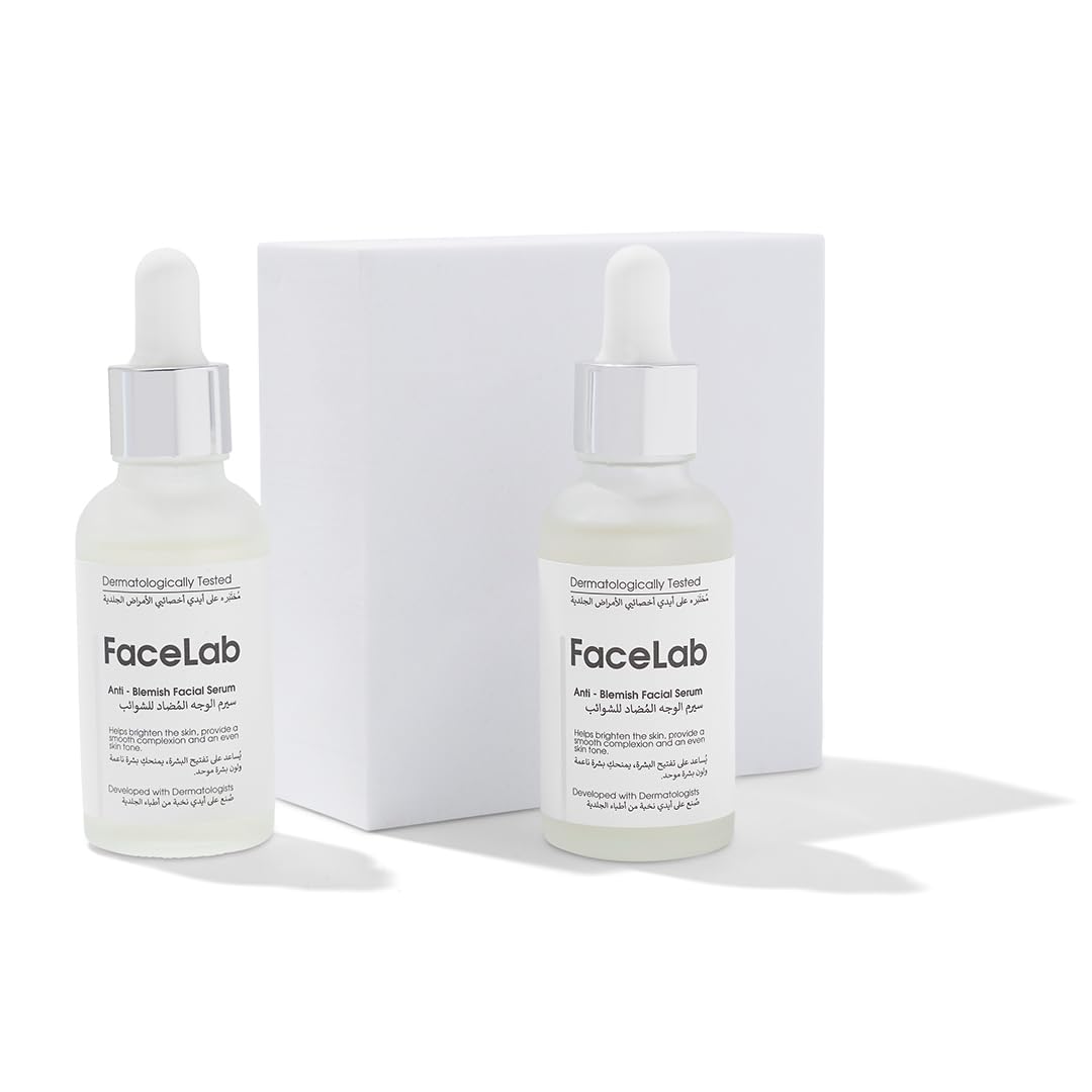 FaceLab Anti-Blemish Serum, Advanced Peptide, Niacinamide Formula, Even Skin Tone, Brighter Complexion, Moisturizes Revitalizes, for All Skin Types, 30ml