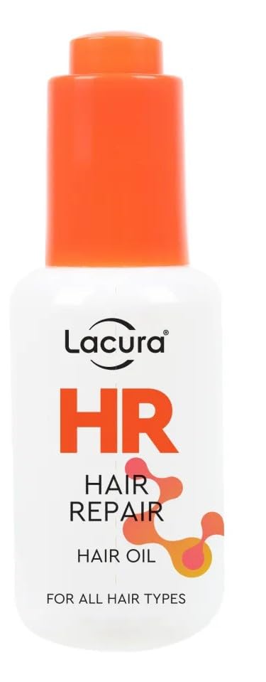 Generic Lācura - Aldi | HR Hair Repair Oil | For All Hair Types | Increase Shine & Tame Frizz - Helps to Smooth & Soften Your Hair | Fomulated with Palmitoyl Tripeptide-1 & Squalane | 30mL