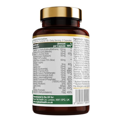 Royal Oak Health Hair, Skin & Nails - 60 Vegan Capsules - UK Made