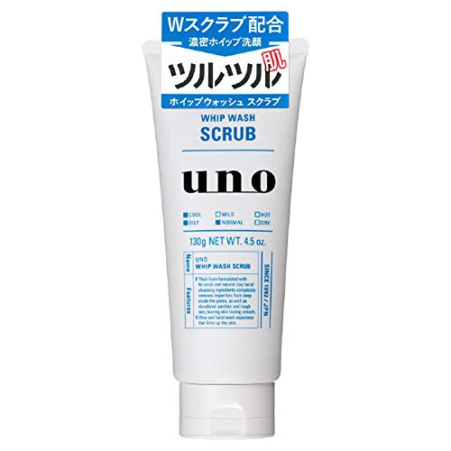 Shiseido UNO Face Whip Wash 130g - Scrub (Green Tea Set)