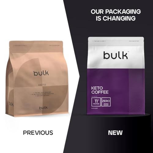 Bulk Keto Coffee, High Protein, Black, 500 g, Packaging May Vary