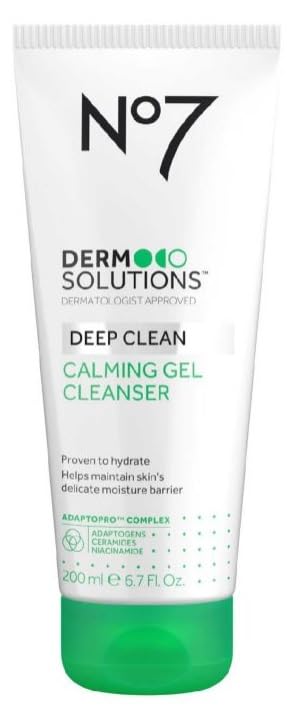 Boots No7 Derm Solutions Calming Gel Cleanser Suitable for Sensitive Skin 200ml