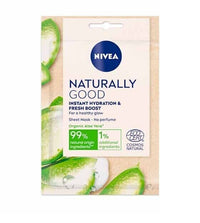 Nivea Naturally Good Organic Aloe Vera Instant Hydration & Fresh Boost Face Sheet Mask - Pack of 4