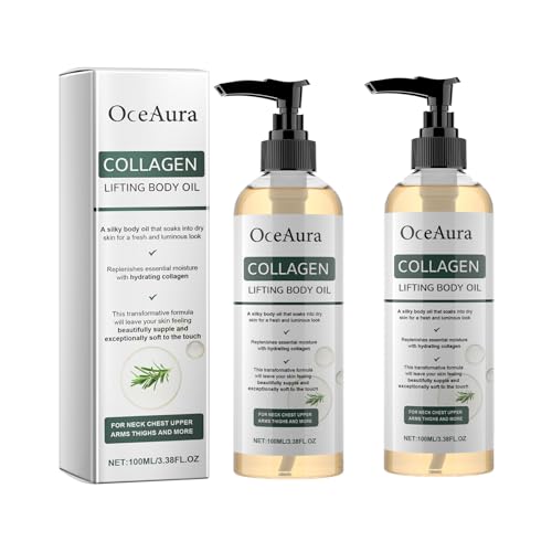 Orknglowy 2Pcs Collagen Lifting Body Oil, Firming Body Oil, Massage Oil, Moisturizing Oils, Firming, Moisturizing, Skin Care Oil for Scars, Wrinkles & Stretch Marks
