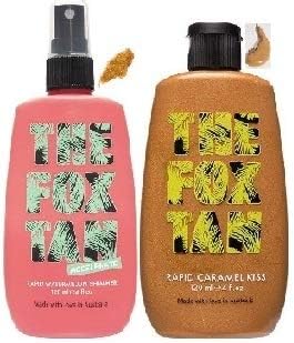 The Fox Tan Watermelon & Caramel Kiss The Fox Tan Rapid WATERMELON SHIMMER Tanning Mist x 120ml & The Fox Tan Rapid Tanning Caramel Kiss x 120ml Tan Accelerator