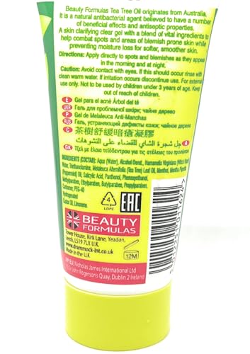 Generic 2 x Australian Tea Tree Skin Clarifying Blemish Gel, Cooling Refreshing Menthol and Peppermint, invisble gel, 2x30ml