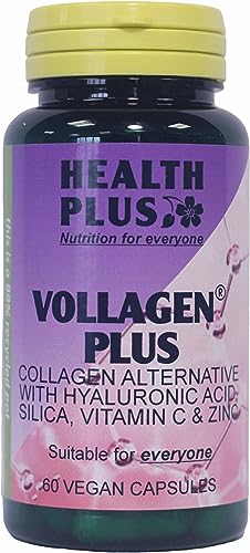 Health Plus Vollagen Plus : Vegan Collagen, Skin, Hair and Joint Supplement : 60 Vegan Capsules, in a Planet-Friendly 99% Recycled Pot