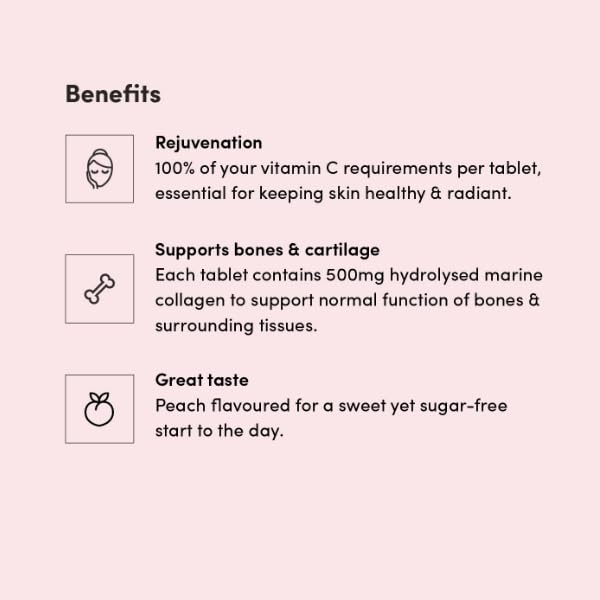 VITL Vitl Collagen & Vitamin C Effervescent - 20 Tablets - Unleash Your Radiant Beauty from Within - 1 Month Supply